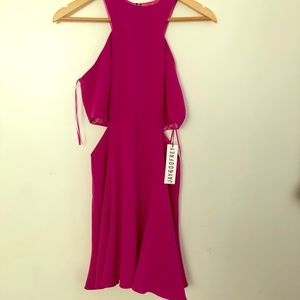 Raspberry soft, flowy cut out dress. Never worn.